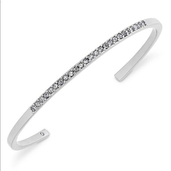 NIB Kate Spade Polished Sparkling Pave Crystal CZ Open End Cuff Bracelet Giftbox - Picture 5 of 8